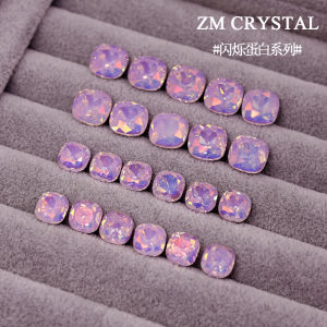 K9 New 8/10mm Sparkling Protein Fat Square Tip Drill Nail Art Drill Super Shiny Diamond DIY Hot Network Famous Glue on Rhinestones