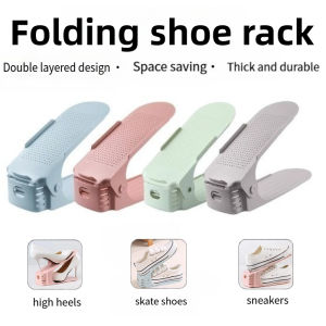 5Pcs minimalist double-layer shoe holder space saving adjustable shoe rack organizer suitable for home living room storage