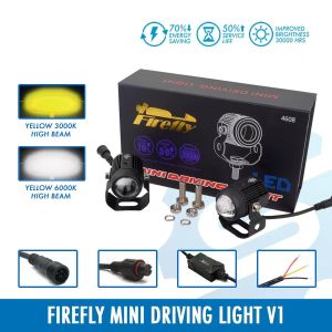 Mini Driving Light High and Low Yellow / White LED Aniti Fog For Cars / Motorcycle K Led Chip