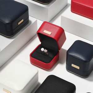 High-End Creative Leather Jewelry Packaging Box Engagement Ring Box Bracelet Box Necklace Box for Wedding Anniversary