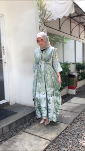 KAFTAN SILK SUTRA GAMIS KAFTAN BATIK CAP ABSTRAK