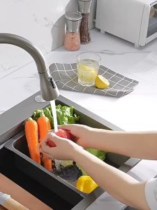 [SG Stock] Local Warranty 304 Stainless Steel Nano Kitchen Sink Single Basin Bowl With Pullout Faucet Tap