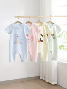 Usbettas | Cotton Long Sleeve Autumn Spring Kids Pajama Romper