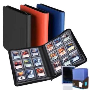 Toploader Binder Holds 252+ Top Loaders 9 Pocket Top Loader Binders for 3" X 4" Rigid Card Holders for MTG TCG Sport Cards