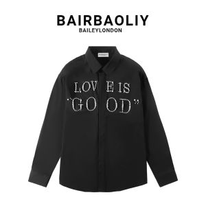 Long Sleeve Pearl Embellished Fashion Shirt