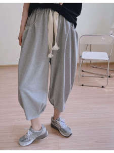 Quần Ống Rộng Cỡ Lớn 300 Pound Quần Ống Đứng Ống Rộng Thời Trang Mùa Hè Cho Nam Quần Dài Thường Ngày Đa Năng Nine Dad Sweatpants