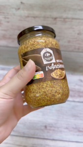 CLASSIC [Lọ ĐEN 350g] SỐT HẠT MÙ TẠT TRUYỀN THỐNG [FRANCE] CARREFOUR Wholegrain Mustard Old Style