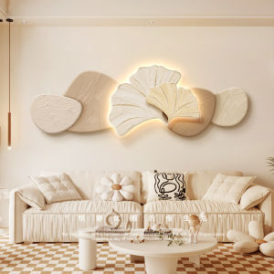 Creamy Style Living Room Wall Art Lamp Bedroom Headboard Hanging Picture Sofa Background Wall Painting Modern Decorative Canvas