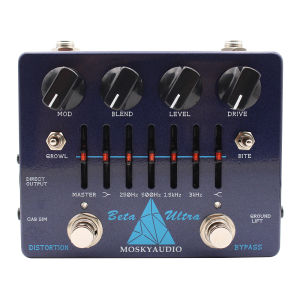 Mosky Beta Ultra Bass Preamplifier Preamp/Distortion/6 Band EQ Effect Pedal for Electric Bass