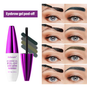4Color Eyebrow gel Tint  peel-off waterproof Tattoo Brow Tint Smudge-Proof Sweat Resistant Waterproof non-sticky Cosmetics