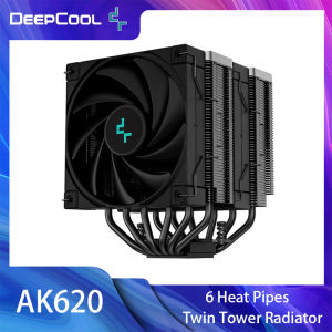 DeepCool AK620 ZERO DARK Twin Tower Radiator 6 Heat Pipes CPU Cooler Air Cooling For Intel LGA2066/2011/1700/1200/115X AM5/AM4