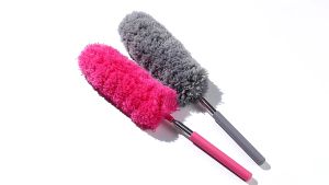 KUDSUN ไม้ปัดฝุ่น ไมโครไฟเบอร์ แปรงปัดฝุ่น 80 ซม. สามารถยึดปรับระดับได้  หัวแปรงปรับงอได้  ทำความสะอาดได้ง่าย