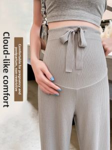 Pregnant Women Lightweight Spring and Summer Ice Silk Wide Leg Trousers
