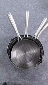 กระทะลายรังผึ้ง หม้อต้ม กระทะก้นลึก กระทะสแตนเลส เคลือบพิเศษ(Non-stick) ไม่ติดกระทะ กระจายความร้อนดี ใช้ได้ทุกเตา