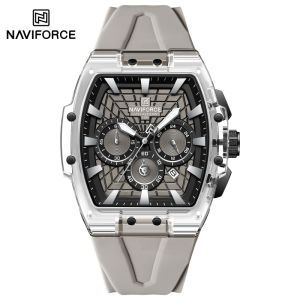 NAVIFORCE Top Brand Men Watches Multifunctional Chronograph Luminous Hands 30m Waterproof Silicone Strap Original Man Watch