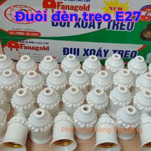 Combo 10 Đuôi đèn treo E27 FANAGOLD Cao cấp chống nước - Trắng Đen