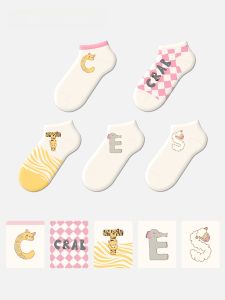 Crab Secret ถุงเท้าเรือสั้นสำหรับผู้หญิง ถุงเท้าแบบซ่อนได้ ระบายอากาศได้ดี ชุดถุงเท้าเรือฤดูร้อน 2025 ใหม่ล่าสุด ถุงเท้าคอตตอนผสมโพลีเอสเตอร์