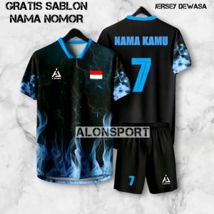 Jersey bola baju kaos futsal free/gratis sablon nama nomor setelan olahraga dewasa pria dan wanita