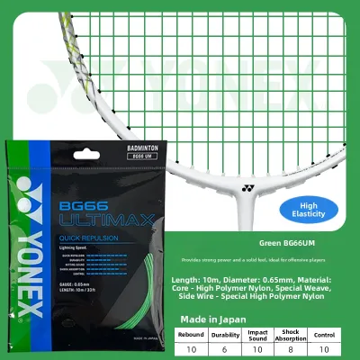 Durable and Elastic Badminton Strings BG95