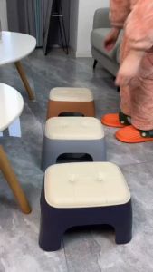 Small Stools Household Low Stools Living Room Thickened Plastic Stackable Benches Durable Doorways Changing Shoes Furniture