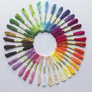 Bộ Chỉ Thêu DIY 12/24/36/50 Chiếc Nhiều Màu Chất Liệu Cotton Sinh Thái Dùng Cho Thêu Chữ Thập Thủ Công Mỹ Nghệ