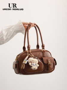 URCDN RDALVO | Retro Large Capacity Multi-pocket Tote Bag for Commuting