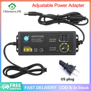 [Fast Delivery] 3-36V 60W Power Adapter Adjustable Voltage with Display Screen US Plug