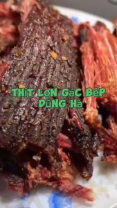 [500gr Tặng chẩm chéo và 10gr hạt dổi] Thịt Lợn Gác Bếp Thơm Ngon Chuẩn Vị Tây Bắc Thịt Heo Sấy Gác Bếp