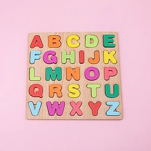ABC 26pcs Wooden Colorful Alphabet Wooden Number Shape Puzzles Kids Early Learning Educational Wood Cognition