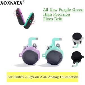Purple Green Thumbstick for Switch 2 JoyCon 2 for NS2 Joy-Con 2 Replacement Left Right Button 3D Analog Joystick