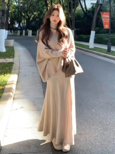 SENWA | Casual Elegant Early Autumn Knit Dress Set