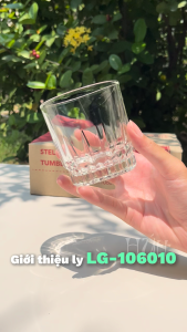 Hộp 6 Ly Rượu Trà Cà Phê Thuỷ Tinh Khía Lùn Nhập Khẩu Thái Lan 385ML LG-106010