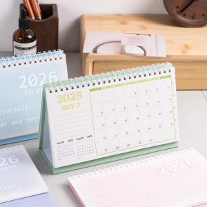 2026 Korean Calendar Simple Fresh and Creative Desktop Decoration Plan Check in Notebook