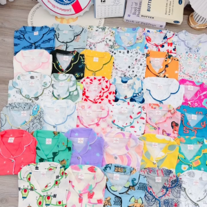 JanElla’s Button Down PAJAMA SET (1 to 6 Years Old) SLEEPWEAR TERNO for KIDS GIRLS 100% Cotton Made in Vietnam