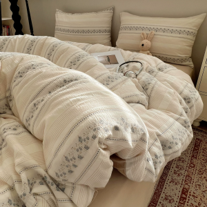 Kiss Dear | 100% Cotton Color Woven Jacquard Bed Set