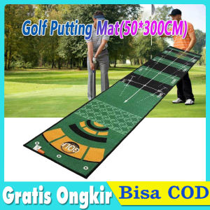 【Dikirim Dlm 24jam】 50*300 CM Karpet Golf Putter Golf Putting Mat Indoor Practice Anti-Slip