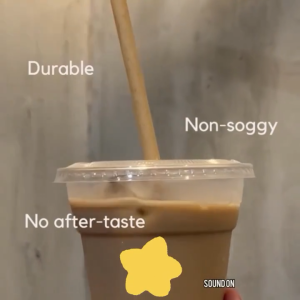 200pcs Sugar Cane Straw Individually Wrap 6mm thin straw coffee straw biodegradable straw For Drinks