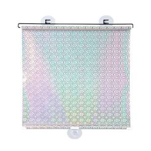 Sun Blocking Window Curtain Easy Installation Suction Cup Retractable Shade