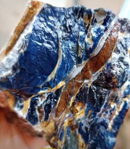 1/2kg rough bahan batu akik blue oval motif