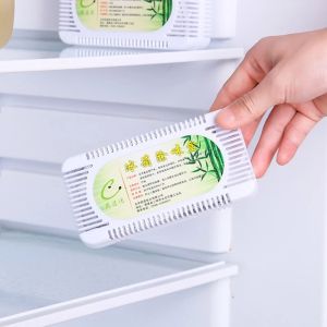 K.1pcs Refrigerator deodorizer Refrigerator odor removal box Wardrobe bathroom odor removal box Natural bamboo charcoal deodorizing bag Eliminating odors