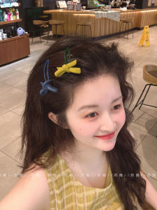 Velvet Butterfly Knot Hair Clips Womens Side Bangs Forehead Hair Accessory BB Clip Break Clip Headwear 2 Pack Fashionable Hair Accessories