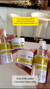 Toner + Facial Wash Brightening platinum Orlin Beauty Skincare BPOM Aman Bumil dan Busui