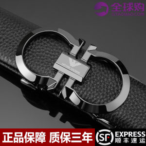 New 2025 Mens Belt Genuine Leather Younger Automatic Buckle Business Luxury Pure Calfskin Pants Waist Belt Trendy