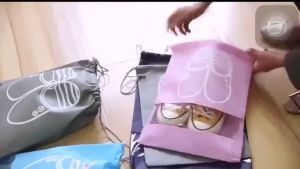 Túi Vải Đựng Giày Dép Dây Rút Chống Bẩn Du Lịch Size Lớn Với Họa Tiết Thiết Kế Đẹp Mắt