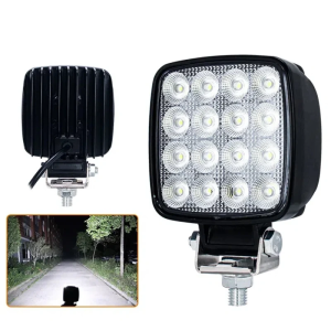 4 Inch LED Flood Light for CAT Excavator Forklift Tractor Heavy Duty Offroad 12V 24V 6240LM High Intensity Vehicle Lighting 1PC