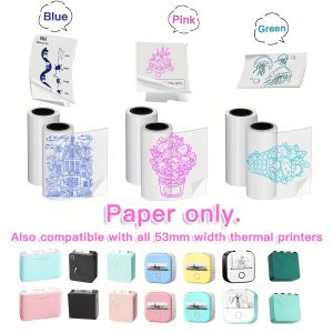 M02 Transparent Colorful Thermal Paper Phomemo Colorful Text on Transparent Background Transparent Sticker Paper Roll for M02