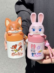 Cốc Nước Nóng Lạnh Di Động Judy Nik Dành Cho Trẻ Em Và Học Sinh Nữ Cốc Đựng Nước Thẳng Dễ Thương Cốc Cặp Đôi