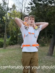 เป้อุ้มเด็กแบบสะพายหลัง ขี่คอ จัดเก็บง่าย คุณภาพสูง ปลอดภัย รุ่น CCT410