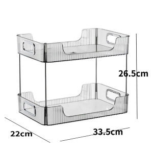 PGLP Bathroom Cosmetic Storage Rack Ins Style Desktop Cup Organizer Light Luxury Skincare Product Holder Small Cart Shelf