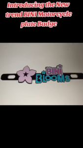 WECAST \"Bini Blooms\" Motorcycle Plate Badge Acrylic-Based and Laminated Print Design Sticker